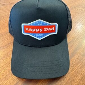 Black Happy Dad Trucker Hat